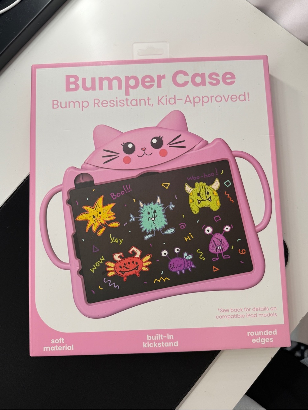 Shockproof Pink Cat Bumper Case for Apple iPad Pro/Air 11" w/ Stand Non-Slip